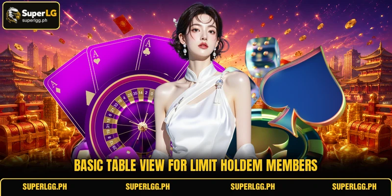 Basic table view for Limit Holdem members