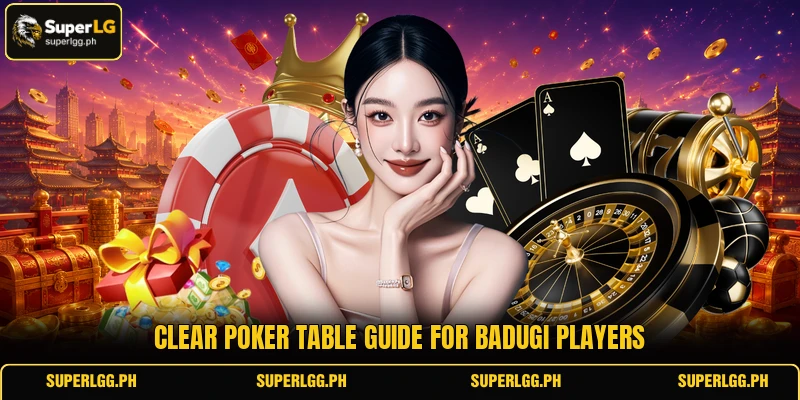 Clear poker table guide for Badugi players Clear poker table guide for Badugi players
