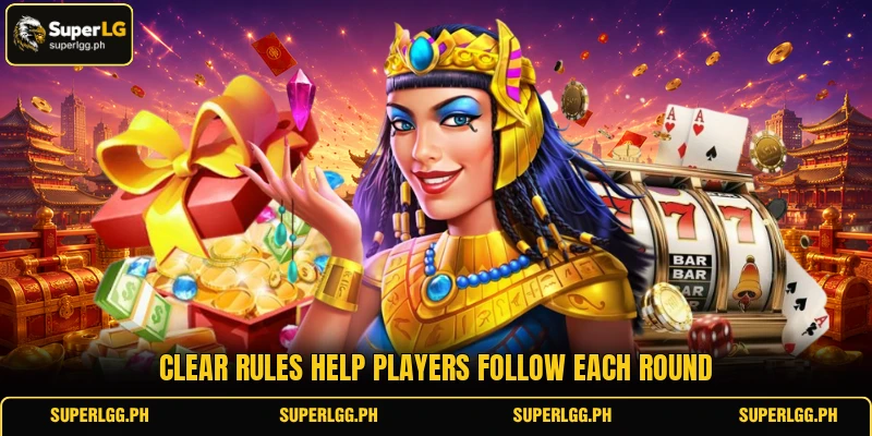 Clear rules help players follow each round Clear rules help players follow each round