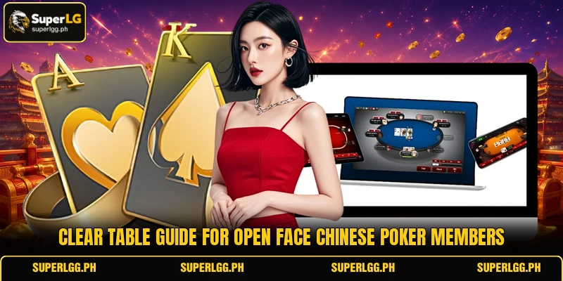 Clear table guide for Open Face Chinese Poker members Clear table guide for Open Face Chinese Poker members