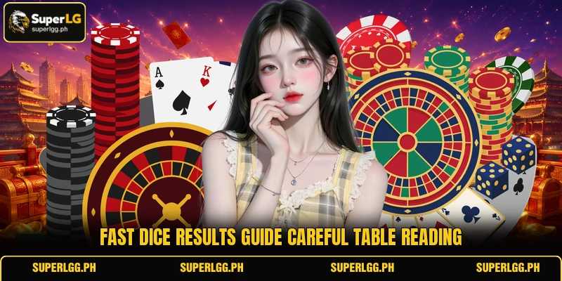 Fast dice results guide careful table reading Fast dice results guide careful table reading