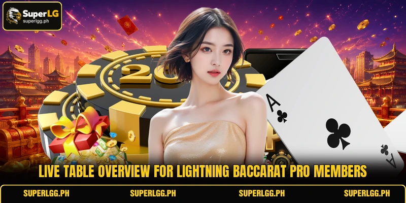 Live table overview for Lightning Baccarat Pro members Live table overview for Lightning Baccarat Pro members