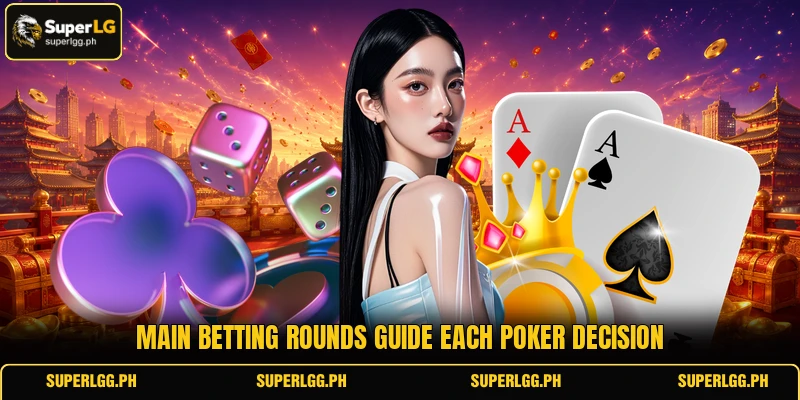 Main betting rounds guide each poker decision