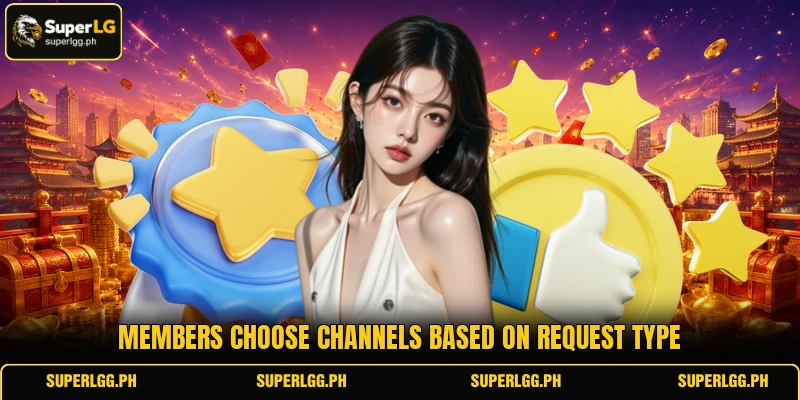 Members choose channels based on request type Members choose channels based on request type
