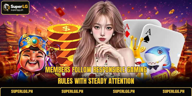 Members follow responsible gaming rules with steady attention Members follow responsible gaming rules with steady attention