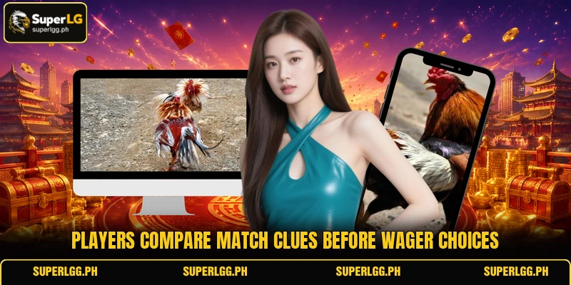 Players compare match clues before wager choices Players compare match clues before wager choices