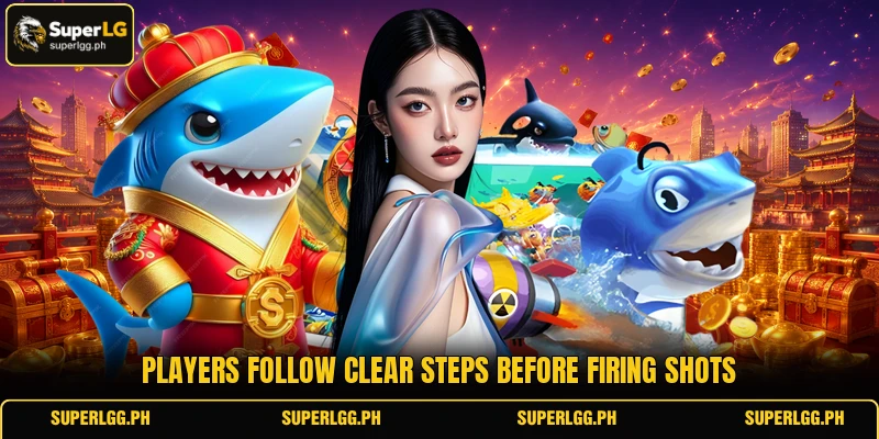 Players follow clear steps before firing shots Players follow clear steps before firing shots