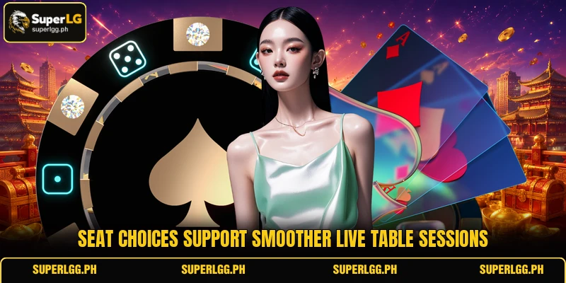 Seat choices support smoother live table sessions Seat choices support smoother live table sessions
